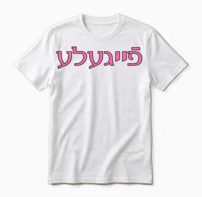 Feygele Retro Hippie Unisex T-Shirt - White