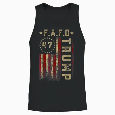 Funny Fafo Trump Shirt President 47 Trump Fafo American Unisex Tank Top - Black