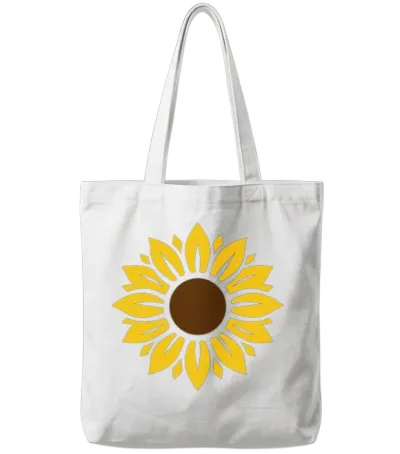 Sunflower Tote Bags - White