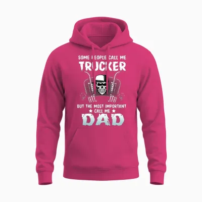 Funny Trucker Dad Unisex Hoodie - Heliconia