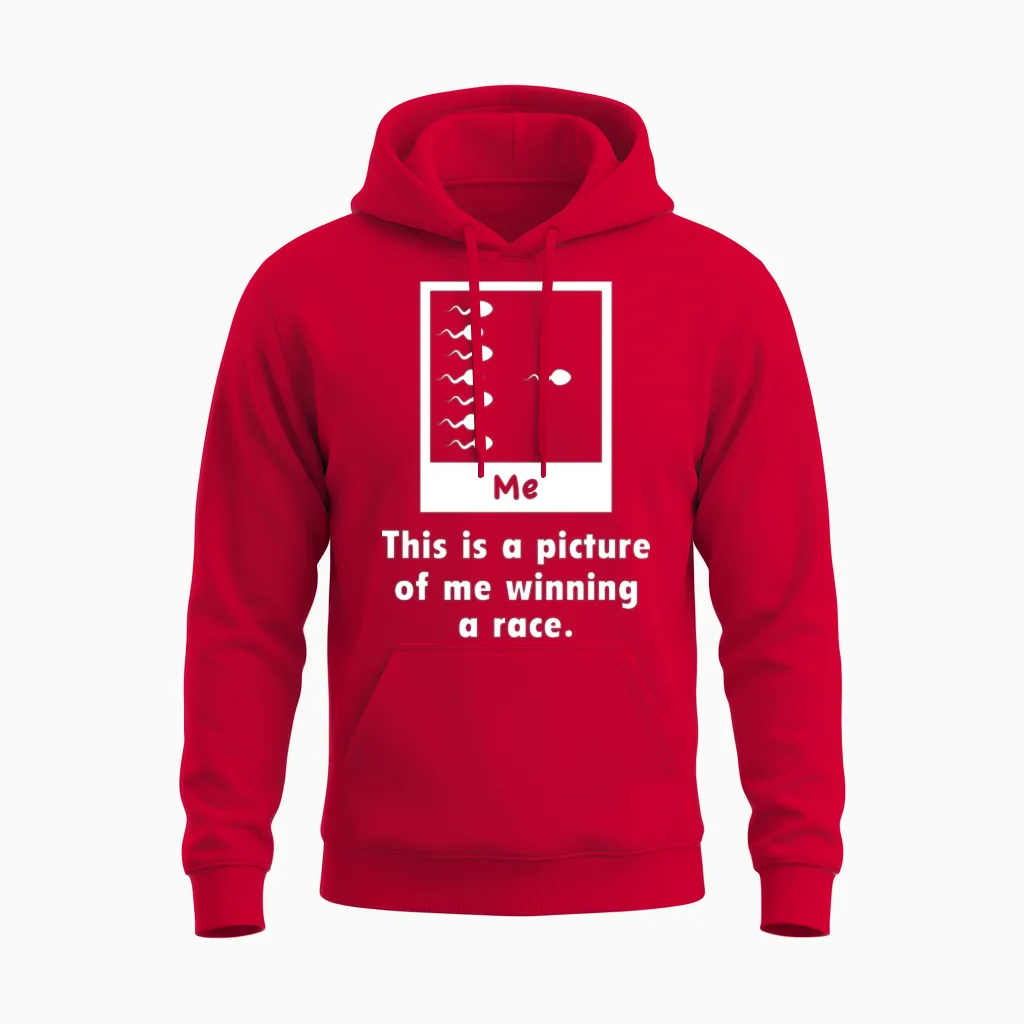 This Is a Very Old Picture of Me Unisex Hoodie in Red