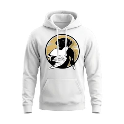 A Dog with Duck Unisex Hoodie - White