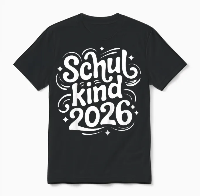 Schulkind 2026, Einschulung Grundschule 2026 Unisex T-Shirt in Black