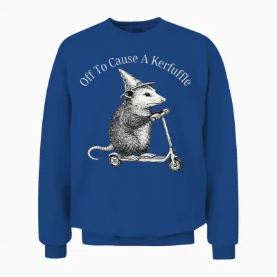 Possum off to Cause a Kerfuffle Unisex Sweatshirt - Royal