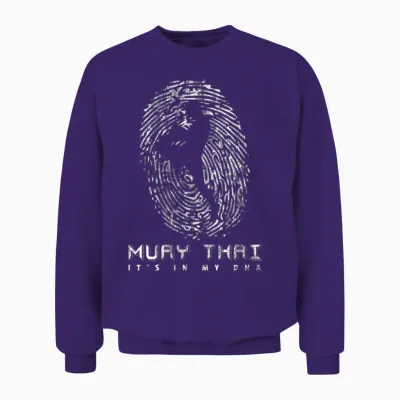 Muay Thai Dna Unisex Sweatshirt - Purple