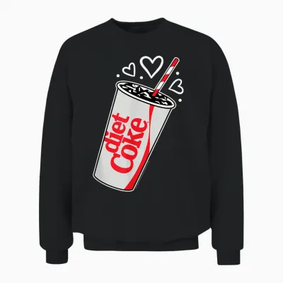 Coca-Cola - Diet Coke Heart Bubbles Unisex Sweatshirt - Black