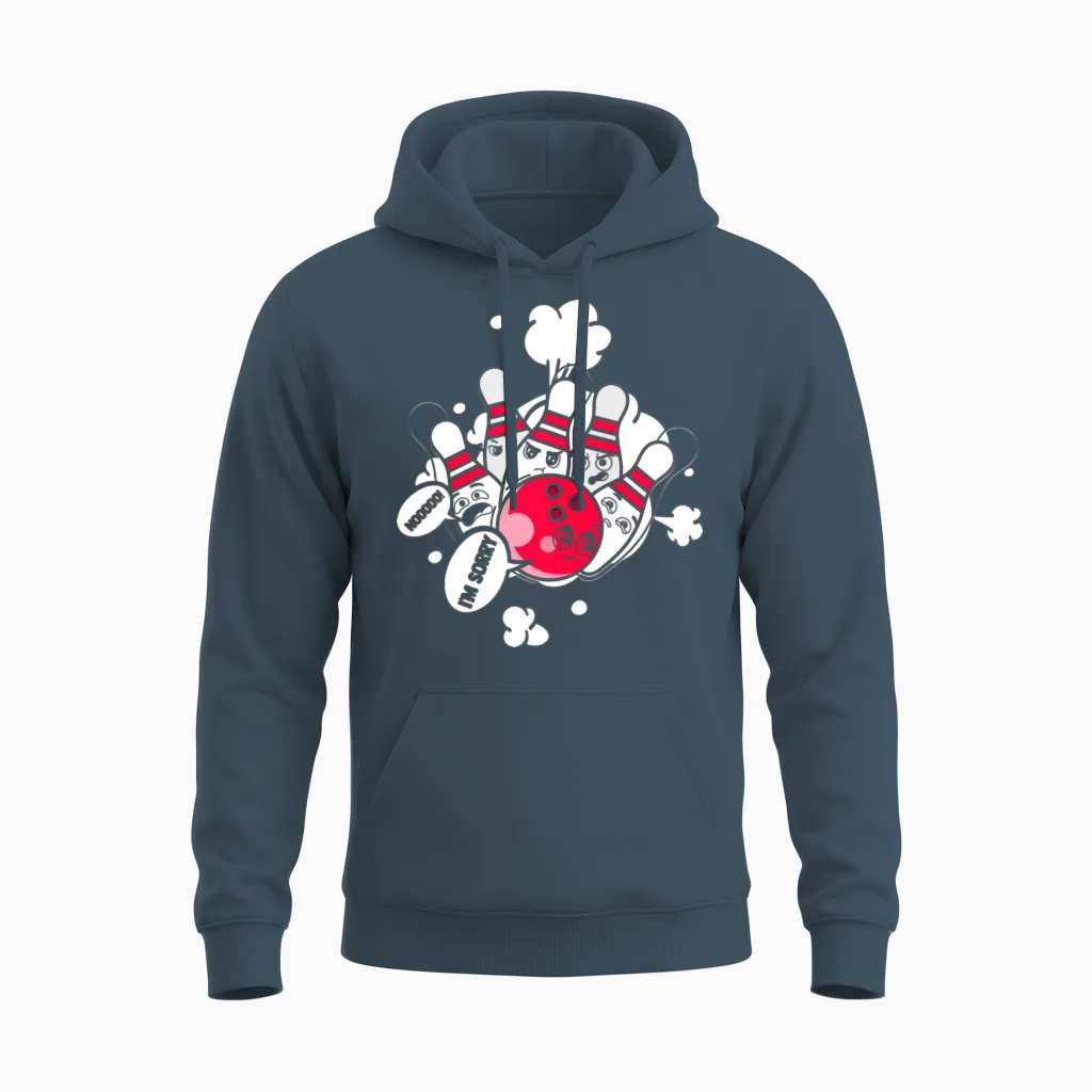 Funny Bowling Ball Bowling Bowling Unisex Hoodie in Dark Heather