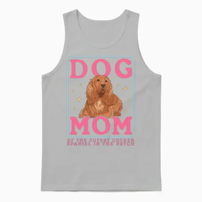 Cocker Spaniel Dog Mom Dog Owner Unisex Tank Top - Ash