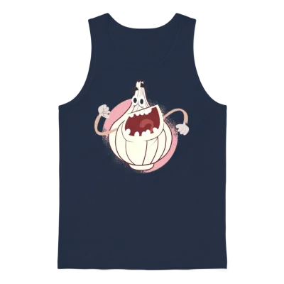 Funny Onion Unisex Tank Top - Navy