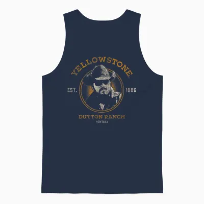 Yellowstone Dutton Ranch Rip Wheeler Look Unisex Tank Top - Navy