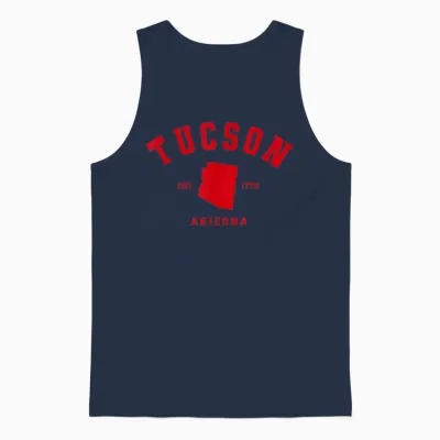 Ville Natale De Tucson, Arizona, Cadeau Tucson, Arizona Unisex Tank Top - Navy