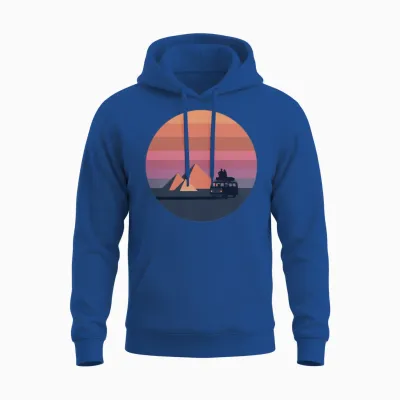 Volkswagen Vw T2a Camper with Pyramids Unisex Hoodie - Royal