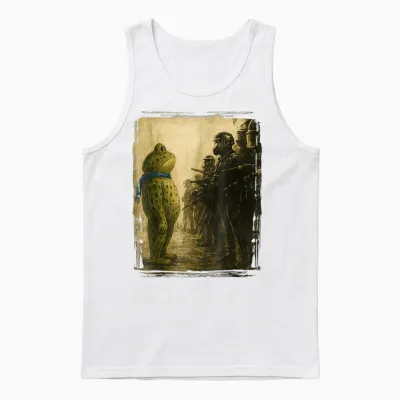 Retro Portland Frog Vintage Unisex Tank Top - White