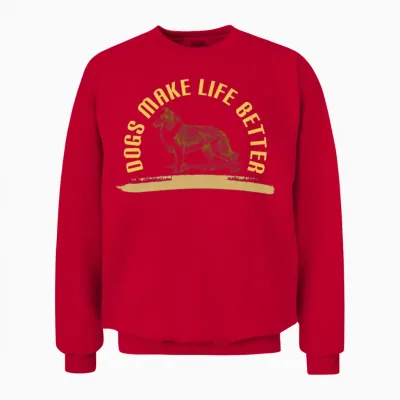 Collie Dog Unisex Sweatshirt - Red