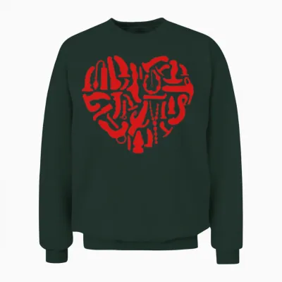 Kinky Sex Tools Heart Unisex Sweatshirt - Forest