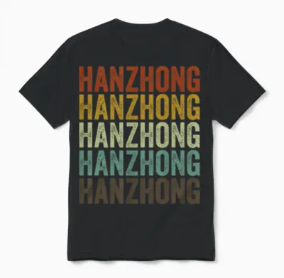 Hanzhong China Retro Vintage Unisex T-Shirt - Black