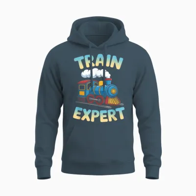 Trains Expert Chugga Steam Locomotive For Unisex Hoodie - Dark Heather