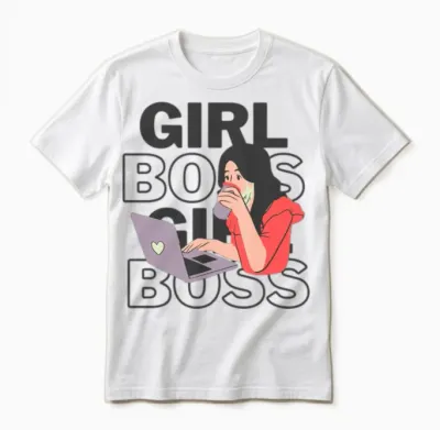 Im a Girl Boss Retro Unisex T-Shirt - White