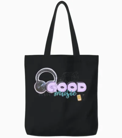 Good Music Tote Bags - Black