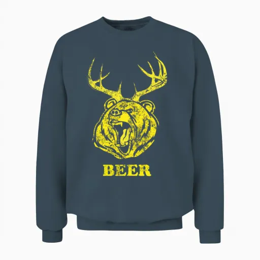 Bear-Deer - Wildlife Unisex Sweatshirt in Dark Heather