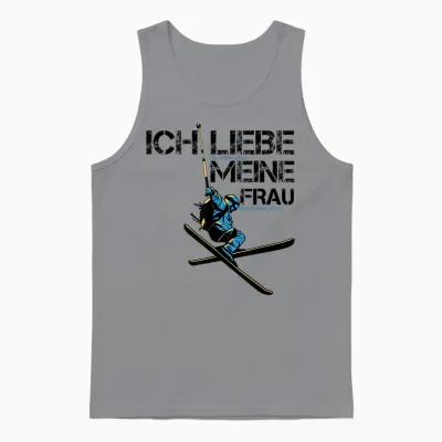 Ich Liebe Es Wenn Mich Meine Frau Ski Fahren Lässt Skifahrer Unisex Tank Top - Sport Grey