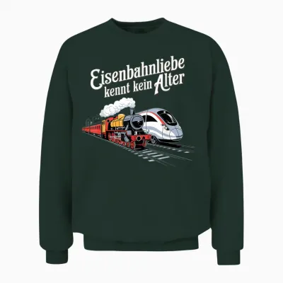 Model Railway Saying "eisenbahn Liebe Damplok Modellbau T-Shirt, Black Unisex Sweatshirt - Forest