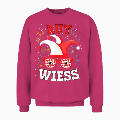Köln Rut Und Wiess Rot Weiss Karneval Kölsch Faschingskostüm Unisex Sweatshirt - Heliconia