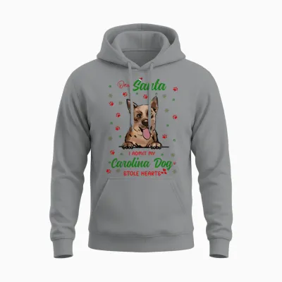 Carolina Dog Dog Christmas Dog Breed Unisex Hoodie - Sport Grey