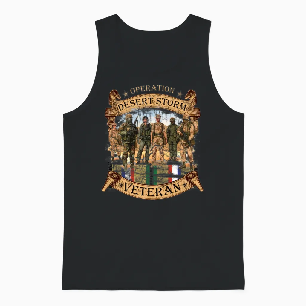 Veterans - Desert Storm Unisex Tank Top in Black