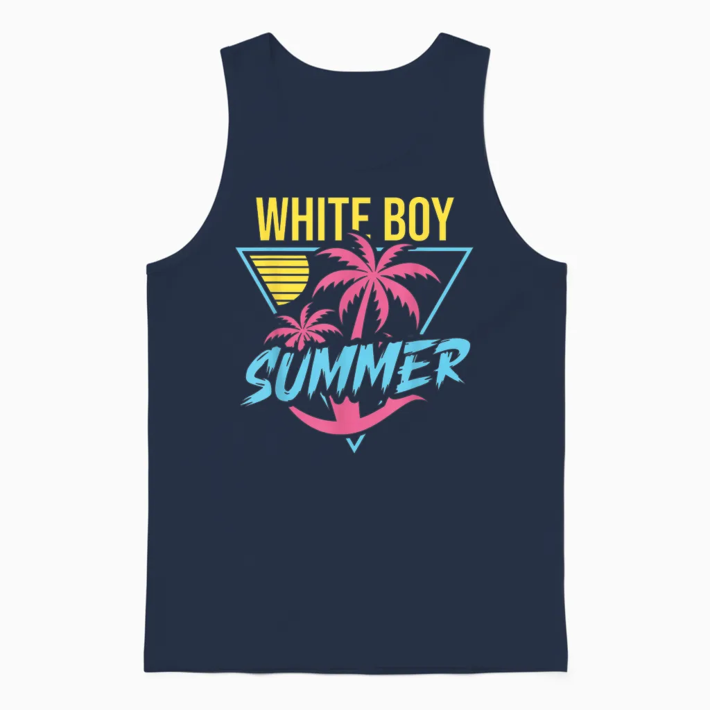 White Boy Summer - 80er Jahre Stil - Vaporwave Unisex Tank Top in Navy