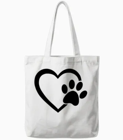 Dog Dog, Dog Love, Dog Lover Tote Bags - White