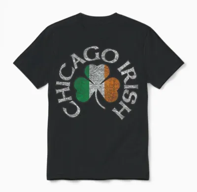 Chicago Irish Shamrock Apparel Unisex T-Shirt - Black