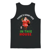 There's Some Hoes in This House , Santa , Ho Ho Ho Unisex Tank Top - Black – 1