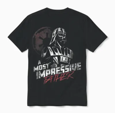 Star Wars Father's Day a Most Impressive Father Grunge Art Unisex T-Shirt - Black