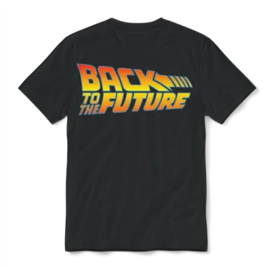 Back to the Future Logo Unisex T-Shirt - Black