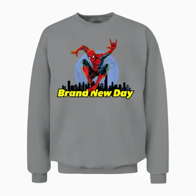Marvel Studios Spider-Man: Brand New Day Moon & City Skyline Unisex Sweatshirt - Sport Grey