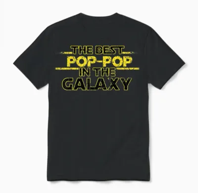 Best Pop-Pop in the Galaxy Birthday Gift for Pop Pop Unisex T-Shirt - Black
