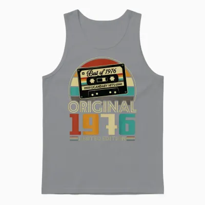Original 1976 Vintage Birthday 50 Years for Men Women Unisex Tank Top - Sport Grey