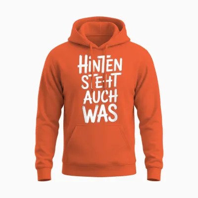 Hinten Steht Auch Was Lustiger Sarkastischer Spruch Unisex Hoodie - Orange