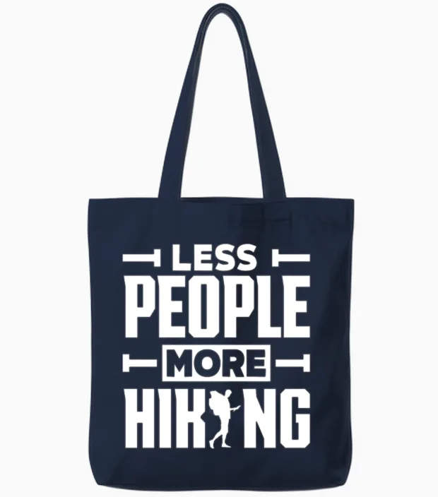 Funny Hiking Hiker Gift & Outdoors Tote Bags in Navy