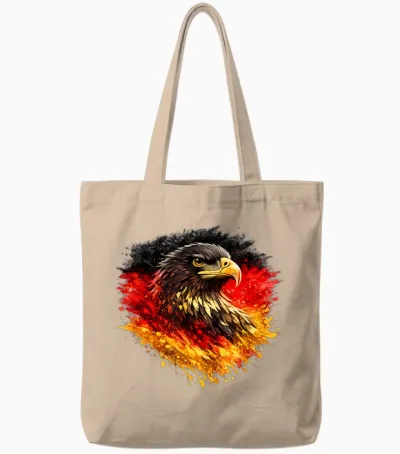 Deutscher Adler Heimatliebe Schwarz Rot Gold Deutschland Tote Bags - Natural