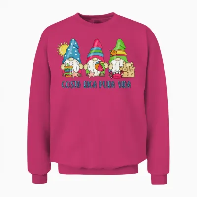 Costa Rica Pura Vida Beach Gnomes Souvenir Unisex Sweatshirt - Heliconia