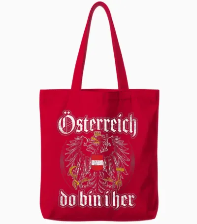 österreich Do Bin I Her österreichische Flagge Austria Tote Bags - Red