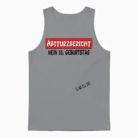 33. Geburtstag Gästebuch Mann Frau Unisex Tank Top in Sport Grey - 1