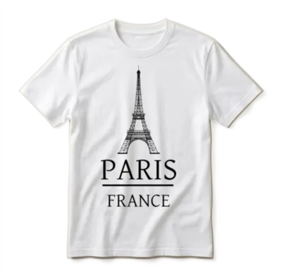 Paris France Unisex T-Shirt - White