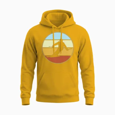Ski Retro Unisex Hoodie - Gold