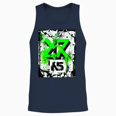Street Culture Grunge Style Unisex Tank Top - Navy