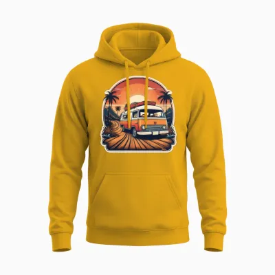 Happy Camper Unisex Hoodie - Gold