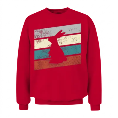 Rabbit Retro Unisex Sweatshirt - Red