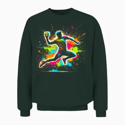 Handball & Handball Graphic | Men, Boys & Teens T-Shirt, Black, S Unisex Sweatshirt - Forest